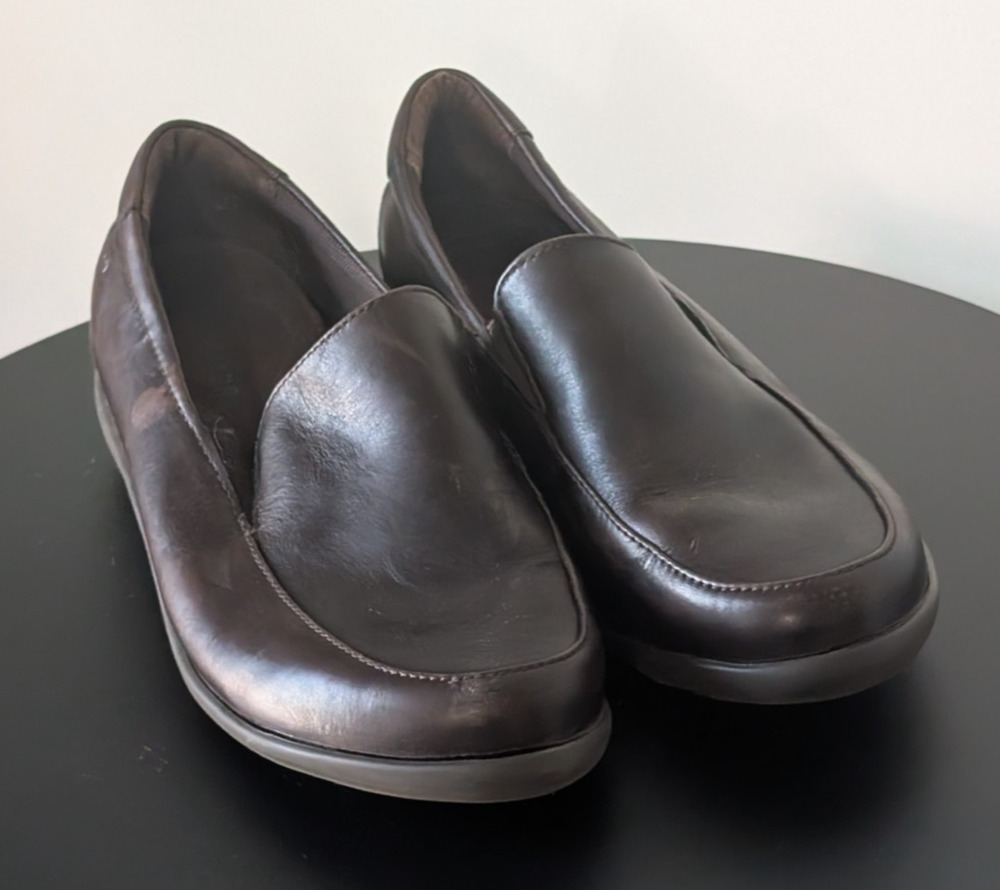 Womens/Ladies Brown Rockport Leather Upper Shoes 7W Used